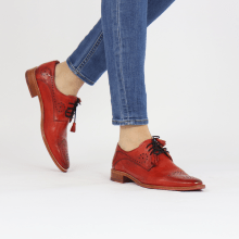 Dames Veterschoenen leer - Rood | Melvin \u0026 Hamilton