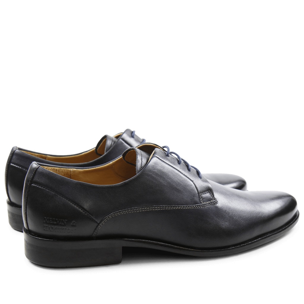 Melvin & Hamilton Men's Shoes Business Loafers Erol Dark Blue Leather